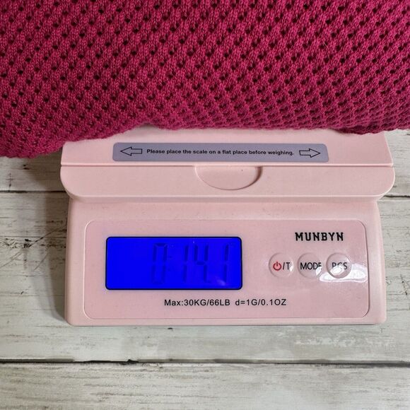 KOKUN Womens  Size XL Knit Button Cardigan Long Sweater W/Pockets Cotton Magenta - Picture 12 of 14